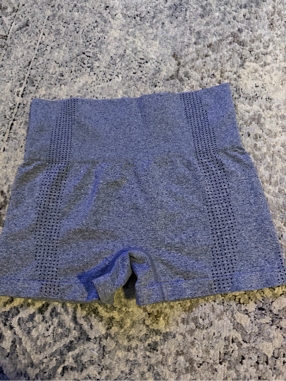 Seamless High-Waist Women's Workout Shorts — Blue
